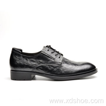 Wild wrikled leather dress shoe